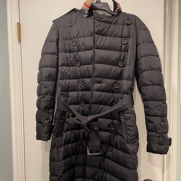 Burberry long down jacket